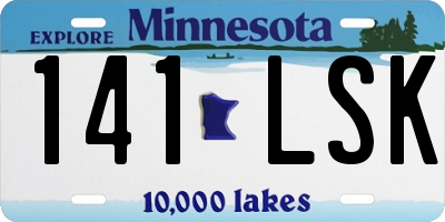 MN license plate 141LSK
