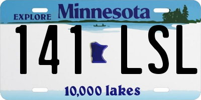 MN license plate 141LSL