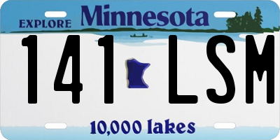 MN license plate 141LSM