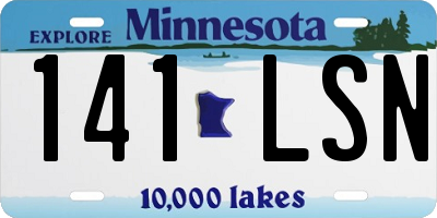 MN license plate 141LSN