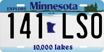 MN license plate 141LSO