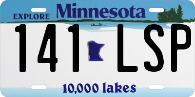 MN license plate 141LSP