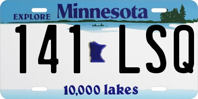 MN license plate 141LSQ