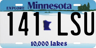 MN license plate 141LSU