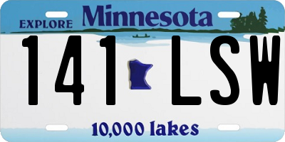 MN license plate 141LSW