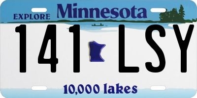 MN license plate 141LSY