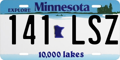 MN license plate 141LSZ