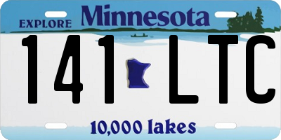 MN license plate 141LTC