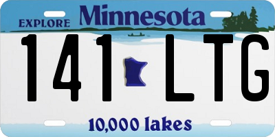 MN license plate 141LTG