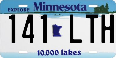 MN license plate 141LTH