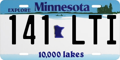 MN license plate 141LTI