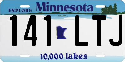 MN license plate 141LTJ