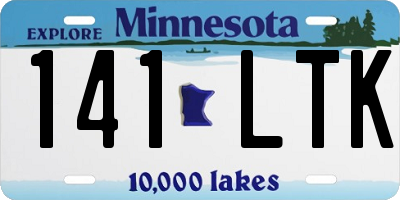 MN license plate 141LTK