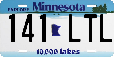 MN license plate 141LTL