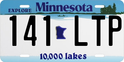 MN license plate 141LTP