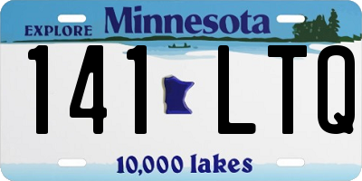 MN license plate 141LTQ