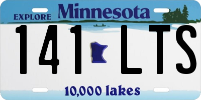 MN license plate 141LTS