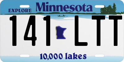 MN license plate 141LTT