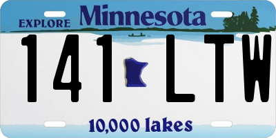 MN license plate 141LTW