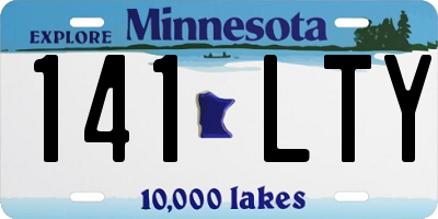 MN license plate 141LTY