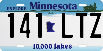 MN license plate 141LTZ