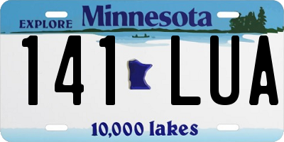 MN license plate 141LUA