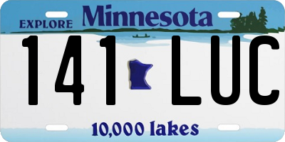 MN license plate 141LUC