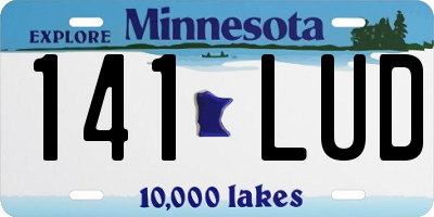 MN license plate 141LUD