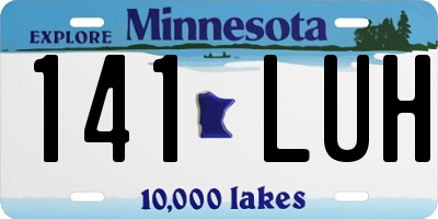 MN license plate 141LUH