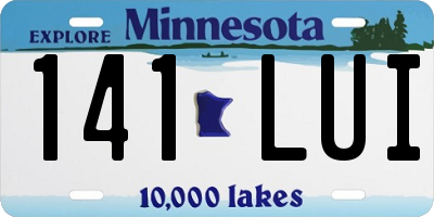 MN license plate 141LUI