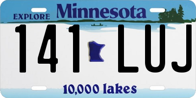 MN license plate 141LUJ