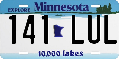 MN license plate 141LUL