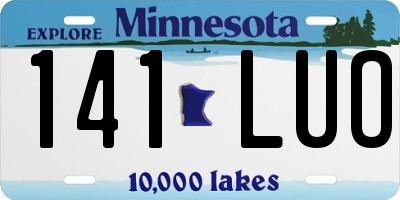 MN license plate 141LUO