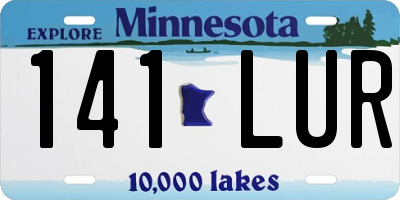 MN license plate 141LUR