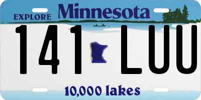 MN license plate 141LUU