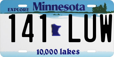 MN license plate 141LUW