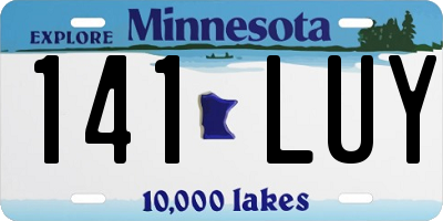 MN license plate 141LUY