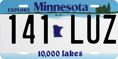 MN license plate 141LUZ