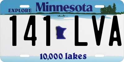 MN license plate 141LVA