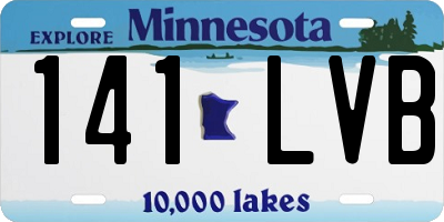 MN license plate 141LVB