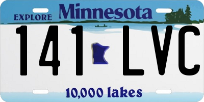 MN license plate 141LVC