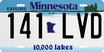 MN license plate 141LVD