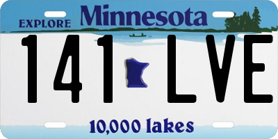 MN license plate 141LVE