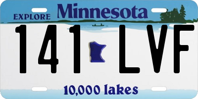 MN license plate 141LVF