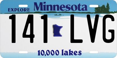 MN license plate 141LVG