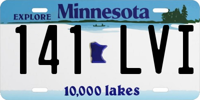 MN license plate 141LVI