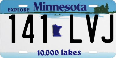MN license plate 141LVJ
