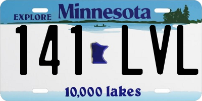 MN license plate 141LVL