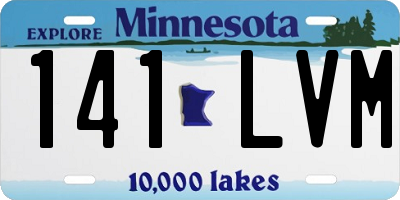 MN license plate 141LVM