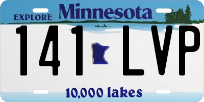 MN license plate 141LVP